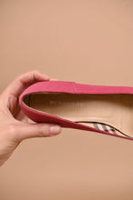 Load image into Gallery viewer, Pink Toe Buckle Designer Kitten Heels By Burberry, 38.5