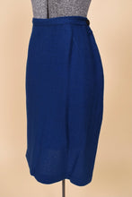 Load image into Gallery viewer, Vintage 50s true vintage office wear skirt set is shown from the side. This skirt is midi length.

