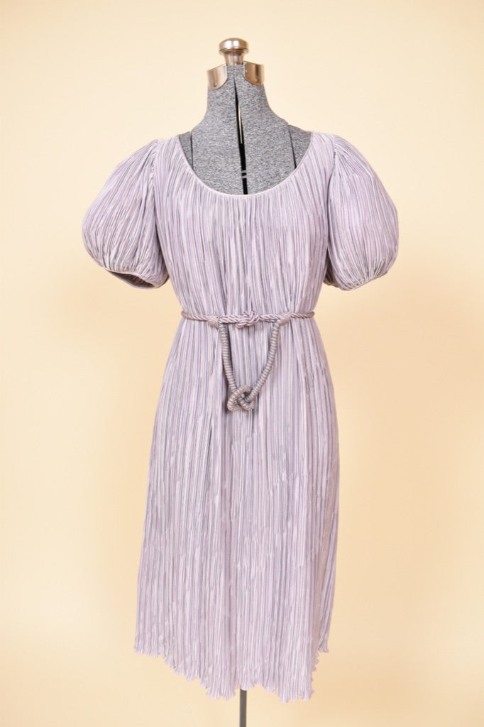 Lilac Micro-Pleat Puff Sleeve Dress By Pierre Labiche, M – THE VAULT COLLECTIVE & ELSWHEN ELSEWEAR Lilac Micro-Pleat Puff Sleeve Dress By Pierre Labiche, M – THE VAULT COLLECTIVE & ELSWHEN ELSEWEAR
