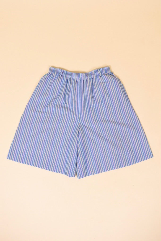 Colorfully Striped Cotton-Blend Elastic-Waist Shorts by Briggs, L