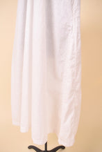 Load image into Gallery viewer, Antique cotton maxi length night dress is shown in close up. 
