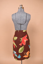 Load image into Gallery viewer, Brown Leaf Print Wrap Skirt By Reflexe de Mode, M