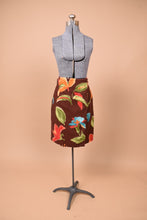 Load image into Gallery viewer, Brown Leaf Print Wrap Skirt By Reflexe de Mode, M