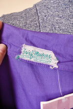 Load image into Gallery viewer, Purple 50s Cotton Dress By Brief Measure, XS