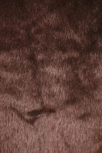 Load image into Gallery viewer, Vintage faux fur brown teddy coat is shown in close up.
