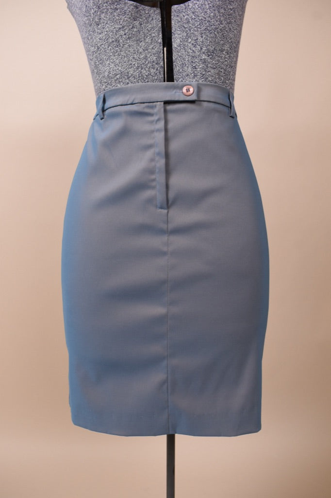 Blue Italian Pencil Skirt, by Stefanel, M