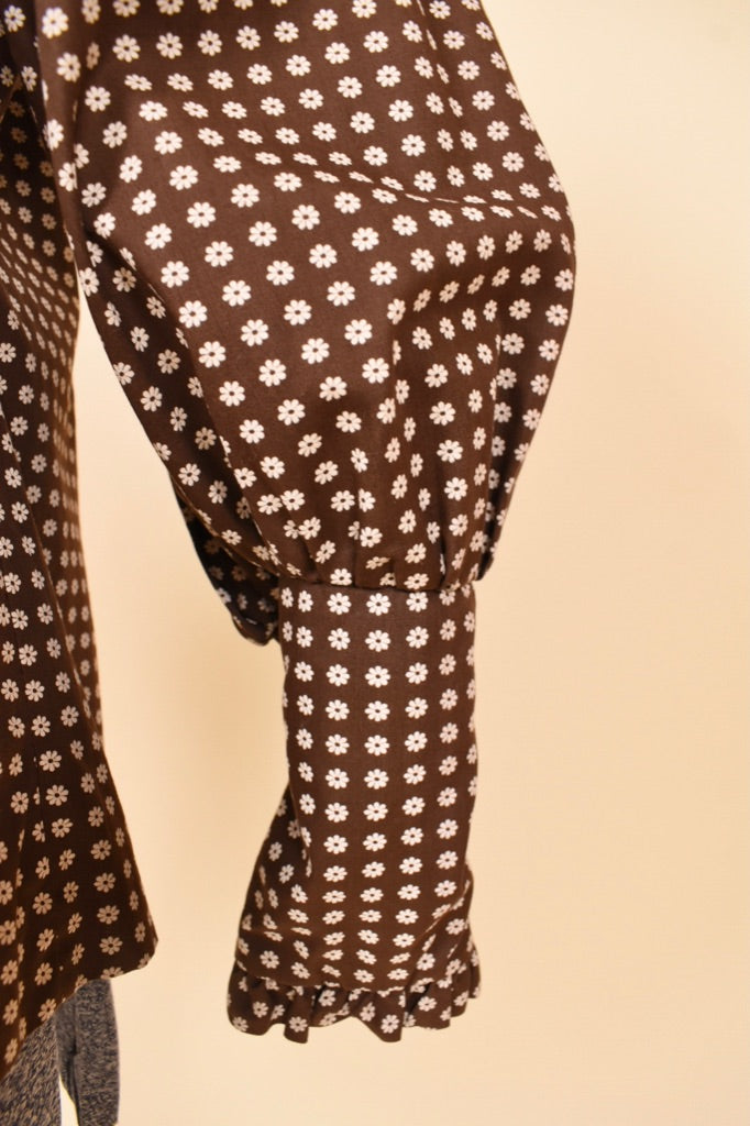 Brown 70s Does Victorian Daisy Blouse By Young Victorian by Arpeja cuff