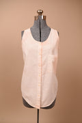 Avocado Pit Tie-Dyed Sleeveless Cotton Top from front