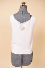 Load image into Gallery viewer, Embellished white tank top is shown from the back
