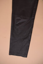 Load image into Gallery viewer, Black High Rise Leather Pants By Marie Claire, L
