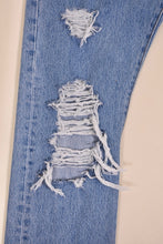 Load image into Gallery viewer, Blue 501 Distressed Jeans By Levis, 32

