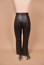 Load image into Gallery viewer, Black High Rise Leather Pants By Marie Claire, L
