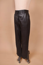 Load image into Gallery viewer, Black High Rise Leather Pants By Marie Claire, L

