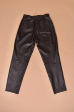 Load image into Gallery viewer, Black High Rise Leather Pants By Marie Claire, L
