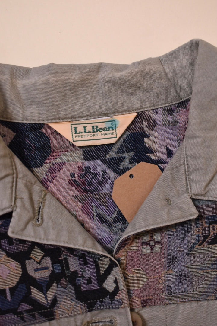 Green 90's Tapestry Barn Coat Tag