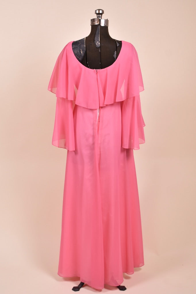 Pink Bell Sleeve Prom Queen Gown By Priscilla of Boston, M