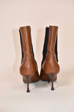Load image into Gallery viewer, Brown Stiletto Booties By YSL, 37 1/2
