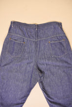 Load image into Gallery viewer, Blue 50s Long Chambray Shorts flat lay close up back
