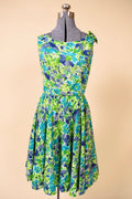Green Floral Day Dress w/ Bow By Jay Herbert from the front