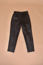 Load image into Gallery viewer, Black High Rise Leather Pants By Marie Claire, L
