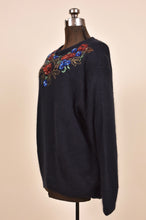 Load image into Gallery viewer, 80s Angora &amp; Silk Sequin Sweater as shown from the side
