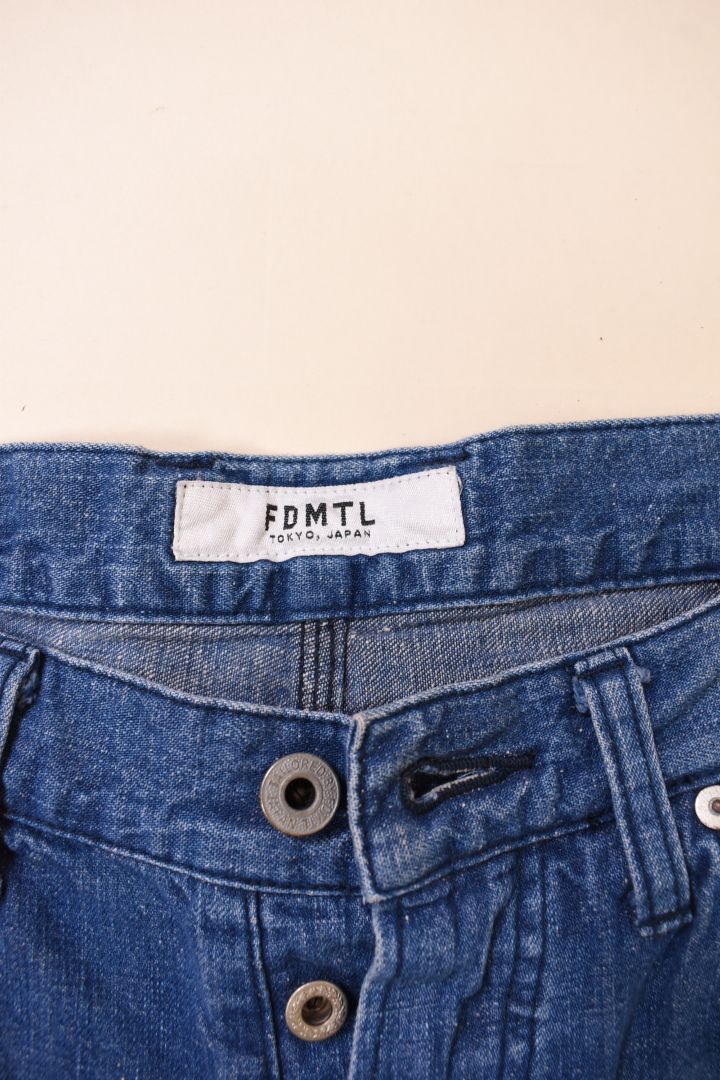 Multicolor Patchwork Denim Capris tag