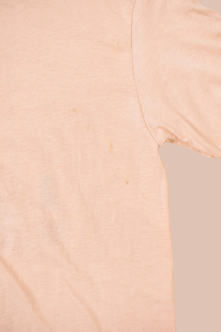 Beige Bob Dylan 1978 tour Tee Shirt By Ched: Small Staining