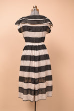 Load image into Gallery viewer, Black &amp; White 50s Handmade Polka Dot Dress, XS
