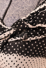 Load image into Gallery viewer, Black &amp; White 50s Handmade Polka Dot Dress, XS
