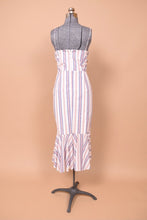 Load image into Gallery viewer, Designer Deadstock Striped Cotton Tie Dress by Nicholas from back
