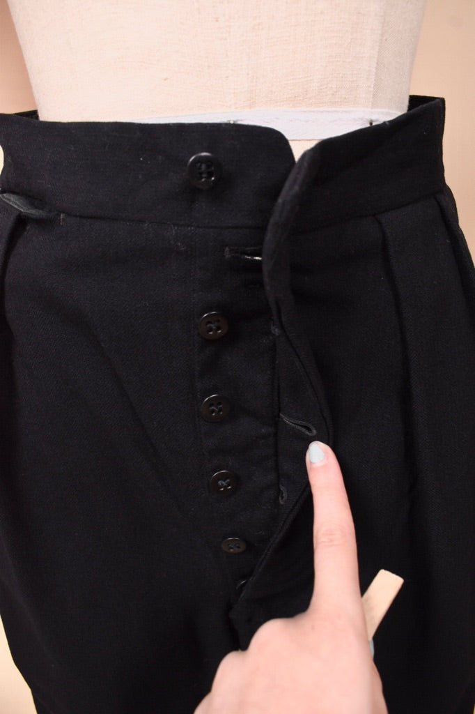 Wool U.S. Navy Issue Button Fly Trousers, S