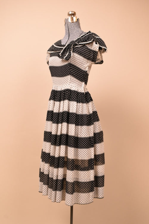 Black & White 50s Handmade Polka Dot Dress, XS – THE VAULT COLLECTIVE & ELSWHEN ELSEWEAR