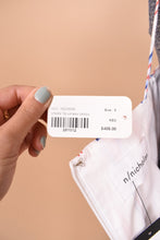 Load image into Gallery viewer, Designer Deadstock Striped Cotton Tie Dress by Nicholas tag
