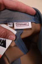 Load image into Gallery viewer, Blue Italian Pencil Skirt, by Stefanel, M
