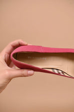 Load image into Gallery viewer, Pink Toe Buckle Designer Kitten Heels By Burberry, 38.5
