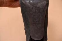 Load image into Gallery viewer, Grey Suede Secondhand High Heel Boots by Celine, 9.5
