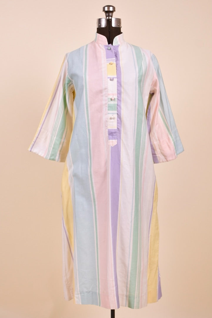 Pastel Striped Caftan By Penthouse Gallery, M