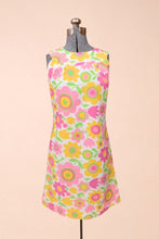 Load image into Gallery viewer, Pink 60s Floral Mod Dress By Carol Brent, S/M
