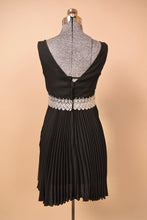 Load image into Gallery viewer, Black &amp; Silver 1960s Mini Dress, XXS/XS
