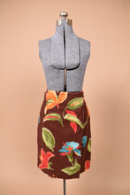 Load image into Gallery viewer, Brown Leaf Print Wrap Skirt By Reflexe de Mode, M
