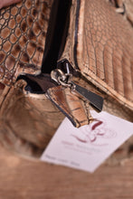 Load image into Gallery viewer, Brown Faux Croc Bag
