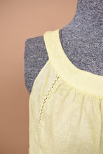 Load image into Gallery viewer, Yellow Linen Tank Top By Max Studio, S
