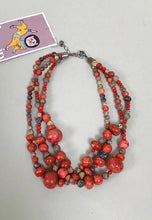 Load image into Gallery viewer, Coral Bead Stone Necklace
