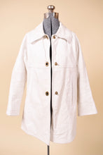 Load image into Gallery viewer, White Leather Swing Jacket By Sills Bonnie Cashin, M
