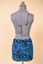 Load image into Gallery viewer, Blue Tiger Print Mini Skirt By Ambiance, S/M
