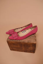 Load image into Gallery viewer, Pink Toe Buckle Designer Kitten Heels By Burberry, 38.5
