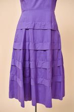 Load image into Gallery viewer, Purple 50s Cotton Dress By Brief Measure, XS
