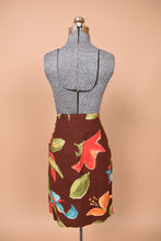 Load image into Gallery viewer, Brown Leaf Print Wrap Skirt By Reflexe de Mode, M
