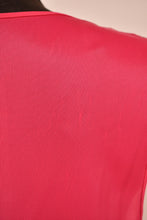 Load image into Gallery viewer, Vintage red Vanity Fair nightgown midi dress is shown in close up. 
