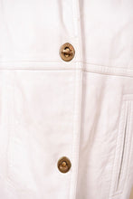 Load image into Gallery viewer, White Leather Swing Jacket By Sills Bonnie Cashin, M
